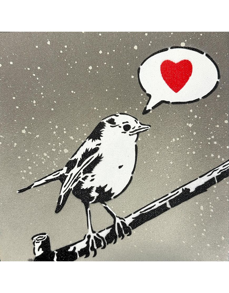 Free as a bird - grey snow
