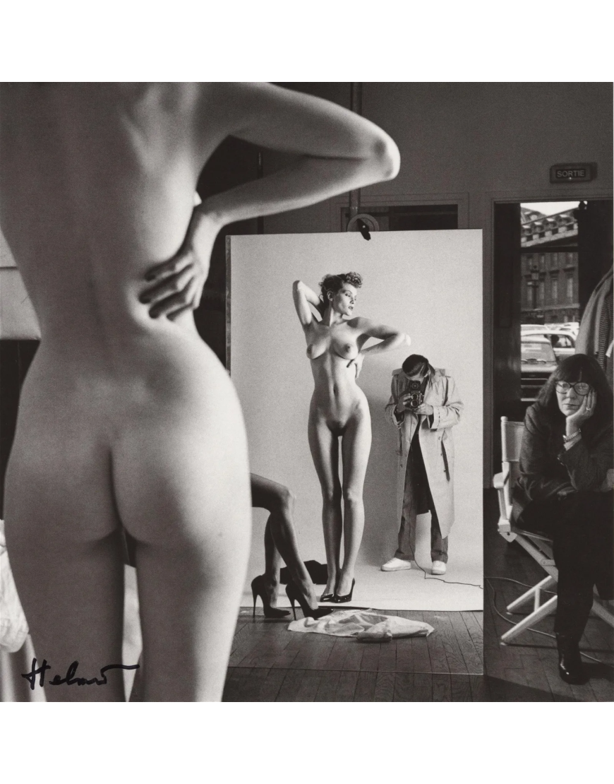 Self-Portrait With Wife And Models, Paris, Vogue Hommes, 1980