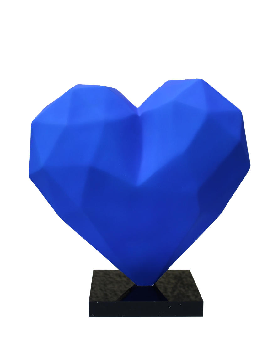 Heart - Resin Matte Blue