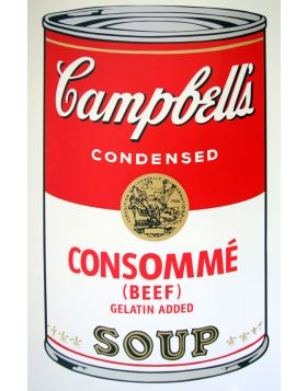 Campbell's Soup Consommè Beef - serigrafia di Andy Warhol