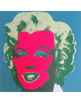 Marilyn Monroe-Pink On Blue 11.30