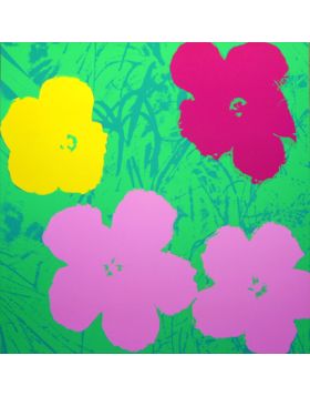 Flowers - Pink/Yellow On Green 11.68