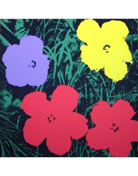 Flowers - Red/Purple/Yellow On Green 11.73