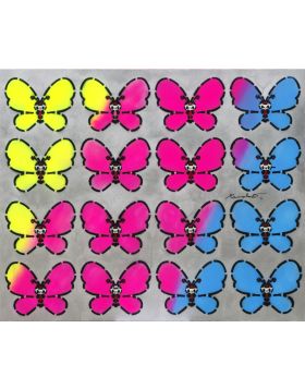 A Butterfly 16 Silver Gradation