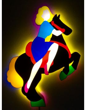 Pin up a cavallo (scultura luminosa)
