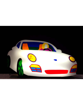 Porsche bianca (scultura luminosa)
