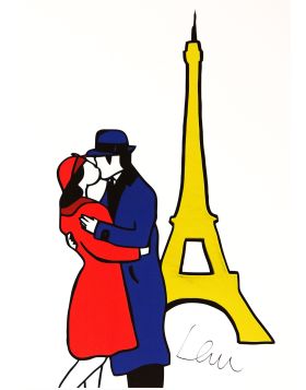 Bacio sotto la Tour Eiffel - Serigrafia