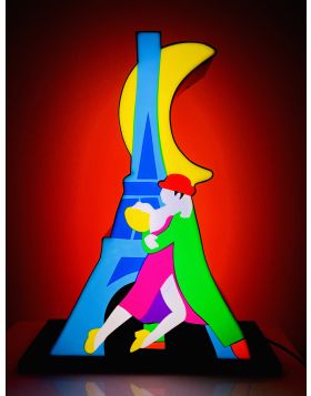 Ballerini sotto la Torre Eiffel (Scultura Luminosa)