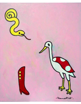 Eden - Heron looking at Boots and Snake