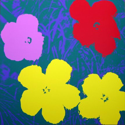 Flowers - Yellow/Purple/Red On Blue 11.65