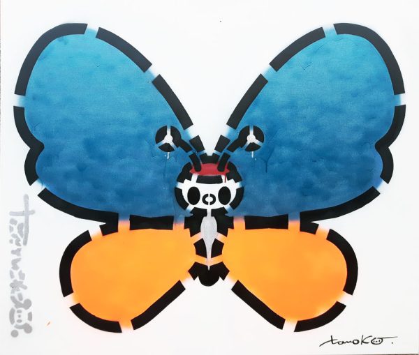A Butterfly Maltawhite Bluemetal Orange Fluo