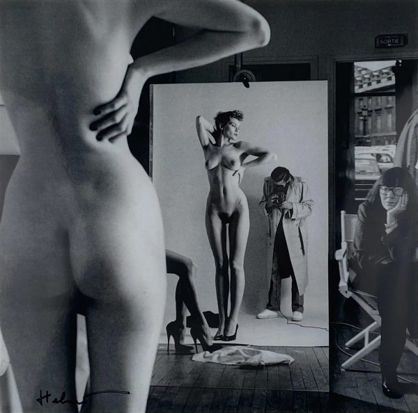 Self-Portrait With Wife And Models, Paris, Vogue Hommes, 1980