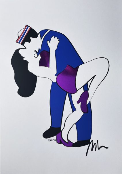 Bacio Times Square - Serigrafia