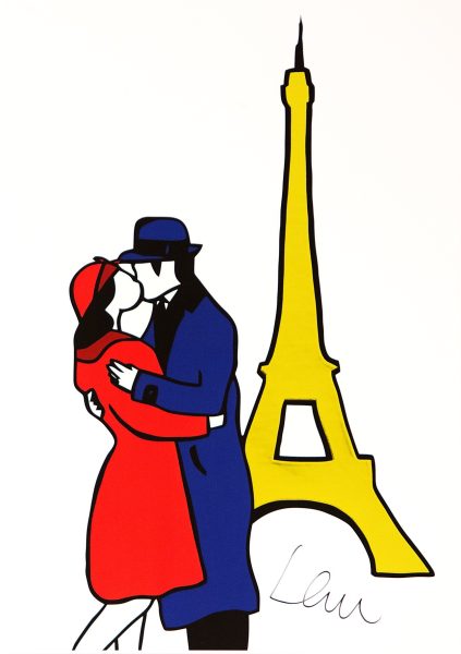 Bacio sotto la Tour Eiffel - Serigrafia