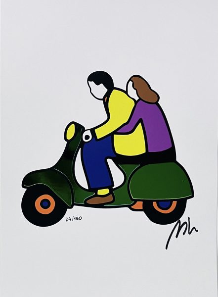 Coppia in Vespa - Serigrafia