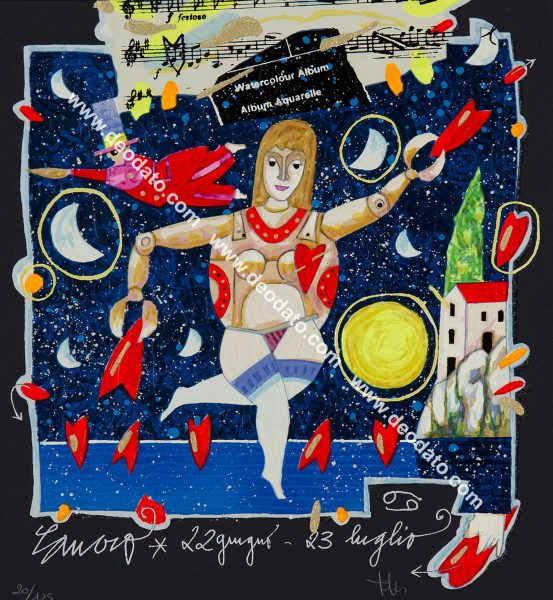 Cancro - I segni dello zodiaco (fondo nero)