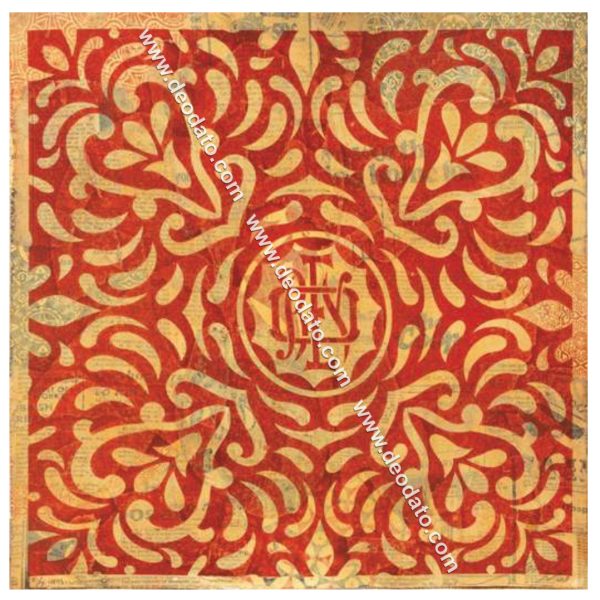 Monogram pattern red