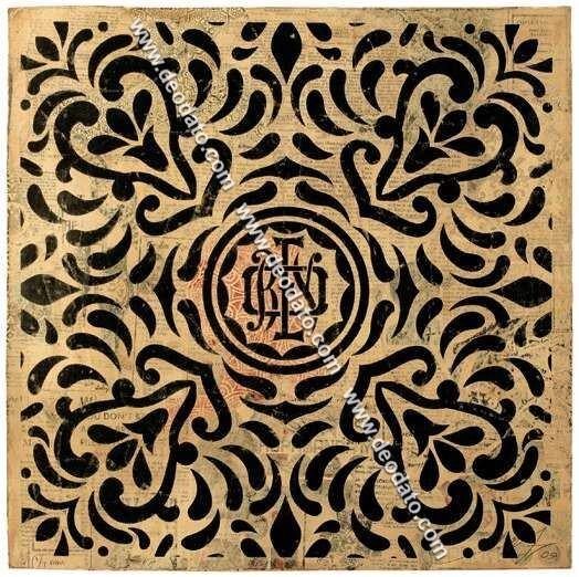 Monogram pattern black