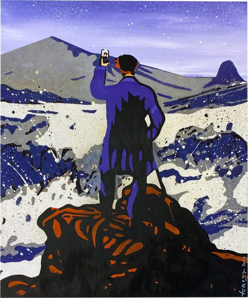 Sturm and Selfie - blue purple