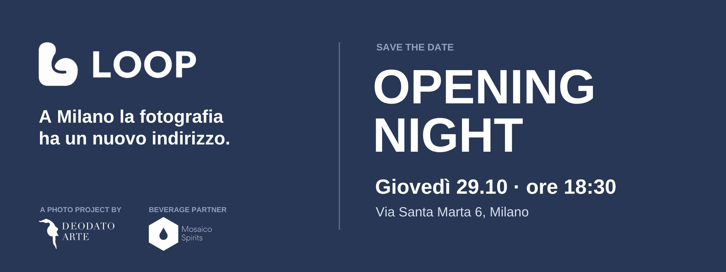 LOOP Milano, opening il 29 ottobre in Via Santa Marta 6