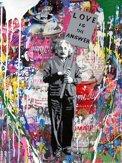 Quadri Artisti Contemporanei - Opere uniche su Tela di Mr Brainwash - Einstein