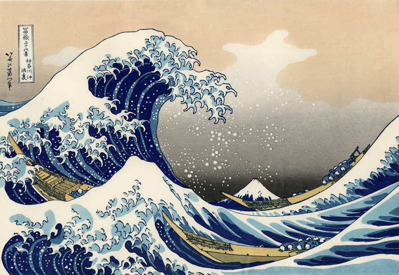 La grande onda presso la costa di Kanagawa, Hokusai